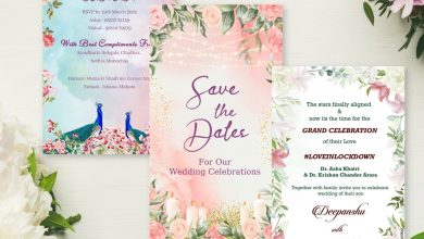 floral wedding invitation